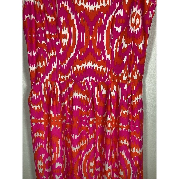 JUDE CONNALLY Bright Geometric Abstract Tank Dress Pockets Small Summer Vacation - Picture 4 of 7